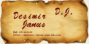 Desimir Janus vizit kartica